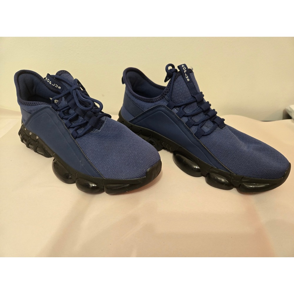 AOPLUS‎ Mens Navy Blue Knit Athletic Running Shoes Sneakers